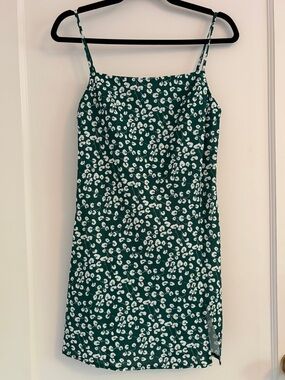 Princess Polly Green and White Floral Slip Dress